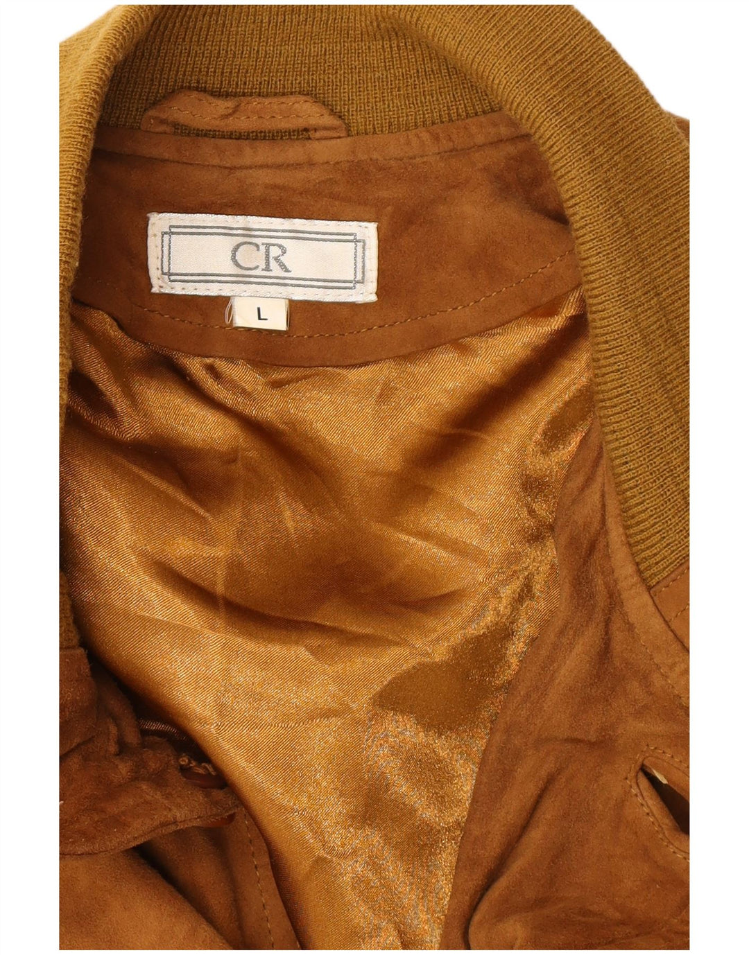 Vintage hombres ante chaqueta Reino Unido 40 cuero marrón grande
