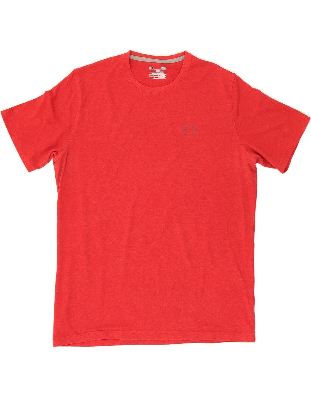 UNDER ARMOUR Mens Heat Gear T-Shirt Top Large Red Polyester Vintage Under Armour and Second-Hand Under Armour from Messina Hembry 