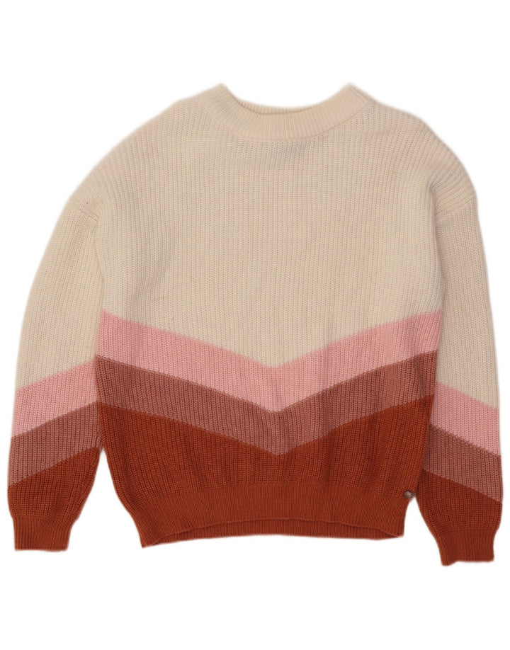 Jersey Roxy para mujer con cuello barco, talla M, multicolor, color block