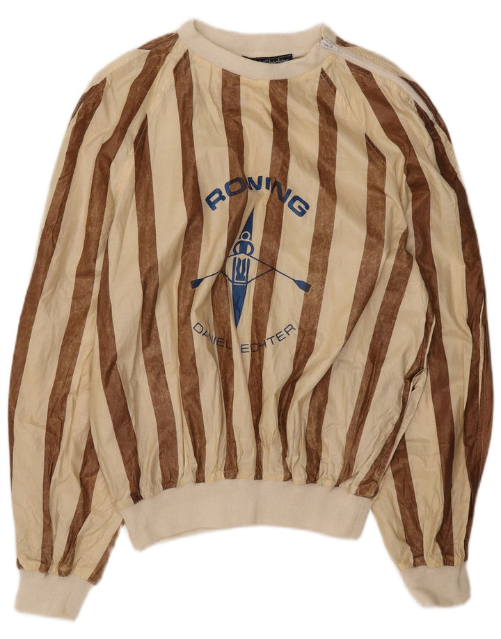 Daniel Hechter Sudadera gráfica para hombre Jumper IT 52 Large Beige Rayas