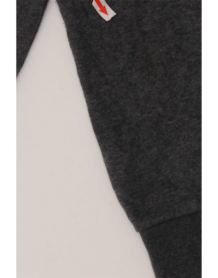 Adidas - Sudadera con capucha y cremallera para hombre, tamaño grande, algodón gris