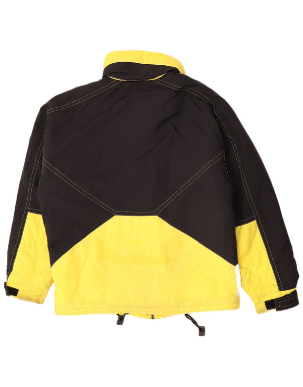 Sergio Tacchini Chaqueta de esquí con capucha para hombre UK 36 Small Yellow Colourblock