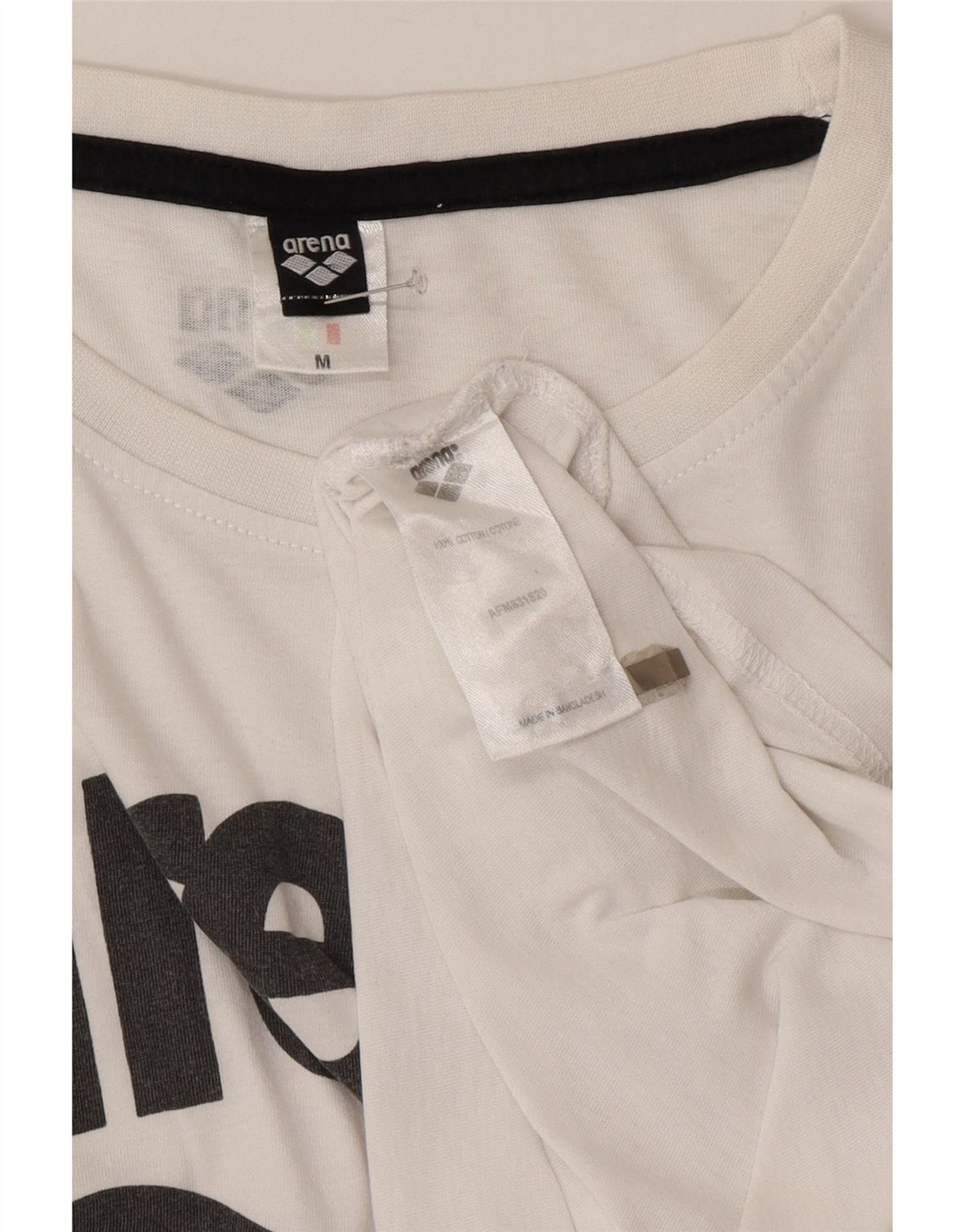 Arena Camiseta gráfica para hombre Top Medium White Cotton