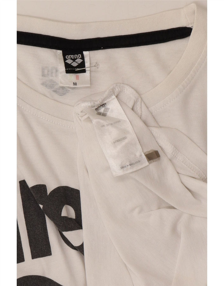 Arena Camiseta gráfica para hombre Top Medium White Cotton