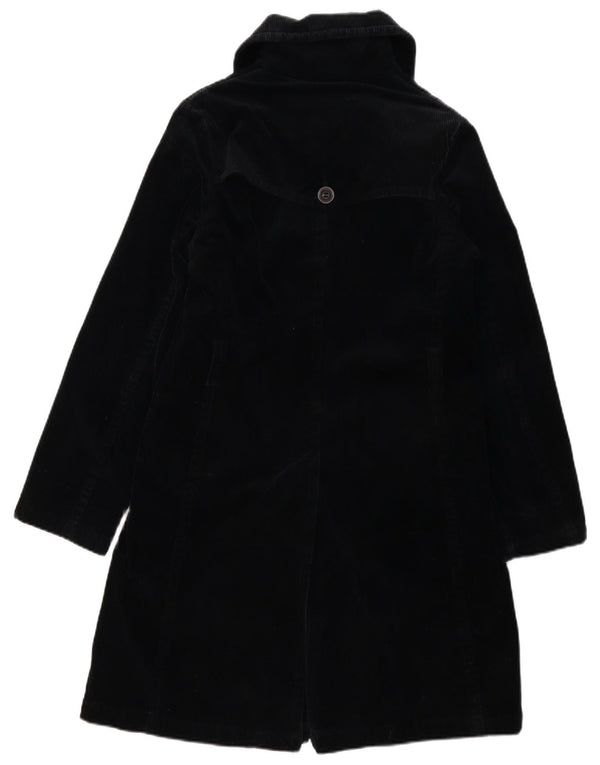 Benetton Abrigo De Pana IT 40 Small Negro Algodón