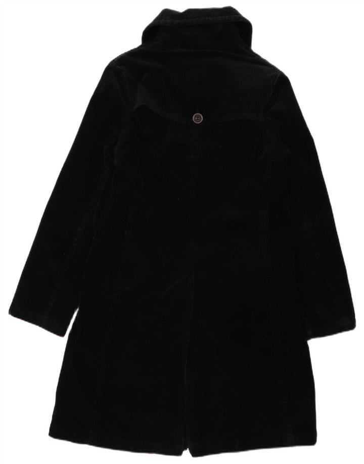 Benetton Abrigo De Pana IT 40 Small Negro Algodón