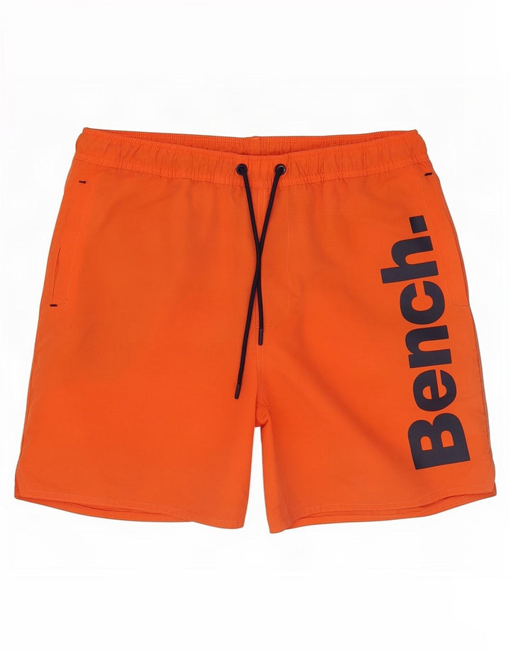 Bañador con estampado gráfico para hombre Bench, poliéster naranja grande