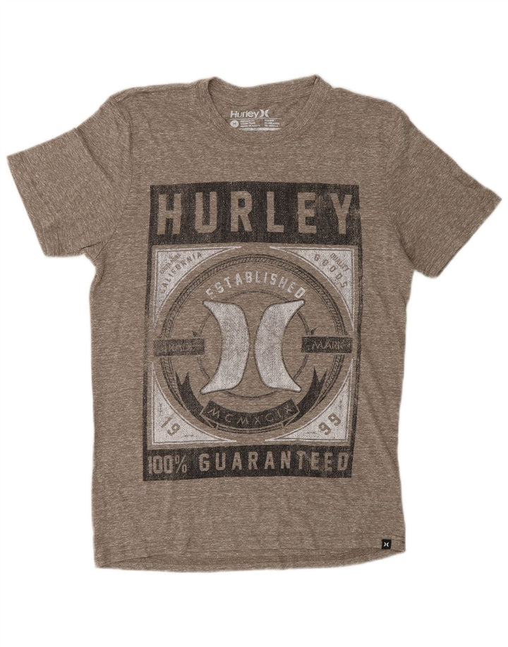 HURLEY Camiseta gráfica de ajuste premium para hombre Top gris medio moteado
