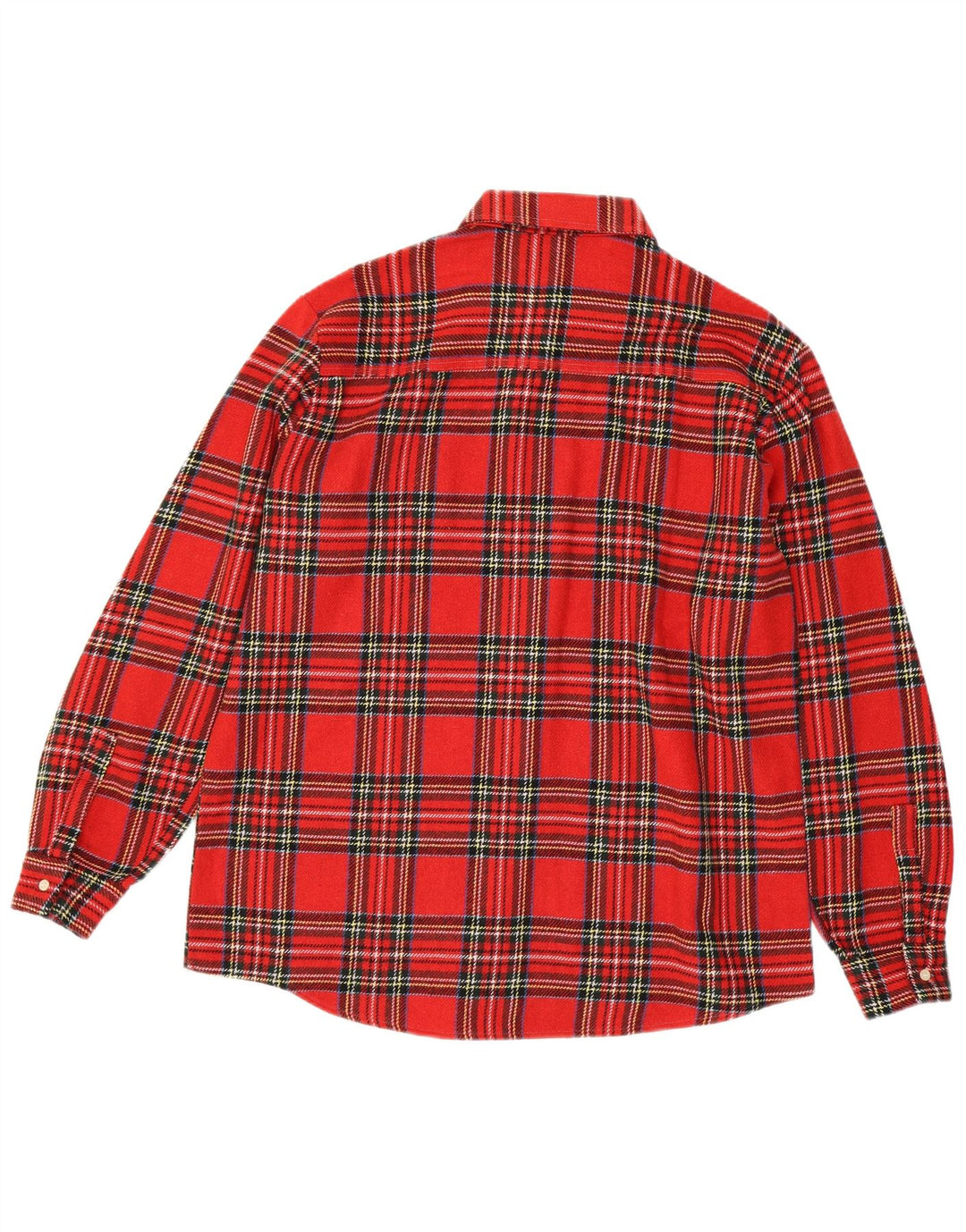 VINTAGE camisa de franela para hombre a cuadros rojos grandes
