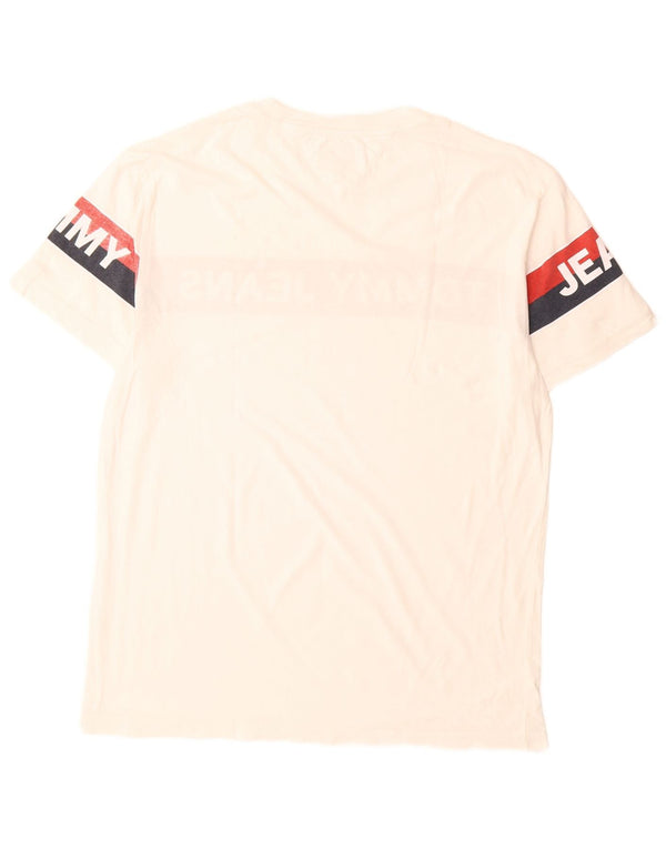 Tommy Hilfiger Camiseta gráfica para hombre Top Medium White