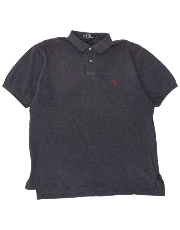 Polo Ralph Lauren Mens Polo Shirt Large Navy Blue Cotton