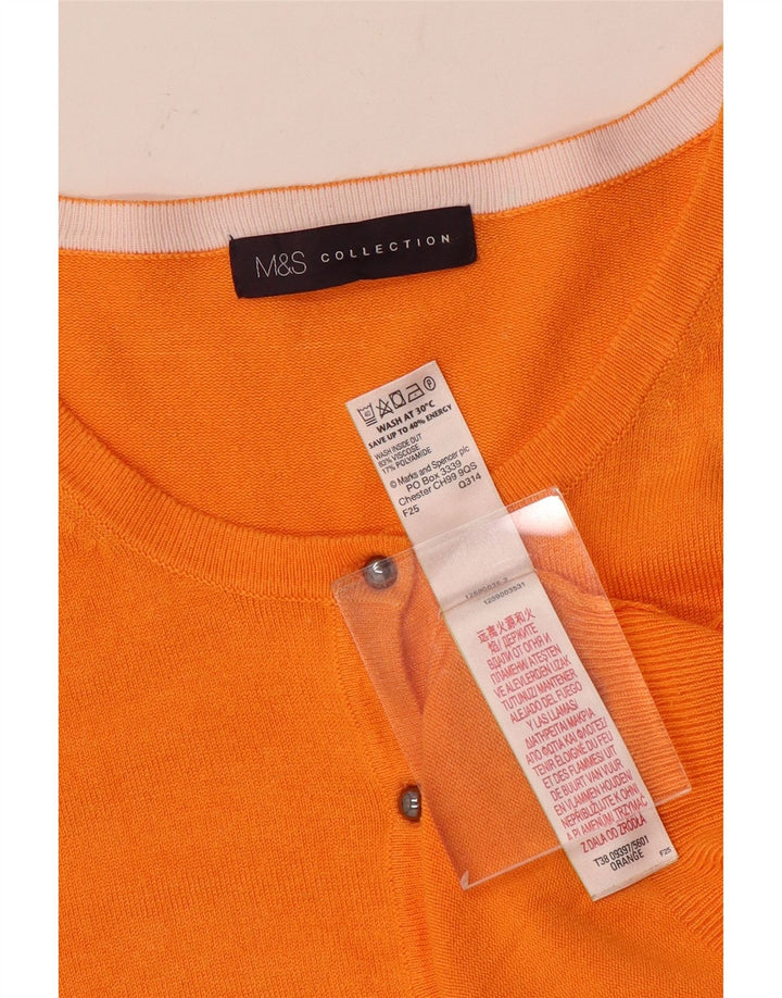 Marks & Spencer - Cárdigan para mujer, talla 40, viscosa naranja mediana