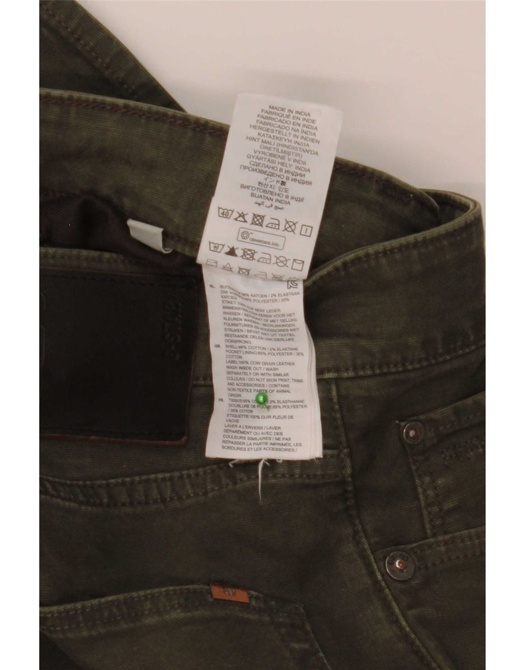 Vaqueros ajustados para hombre G-Star W30 L32 Algodón caqui