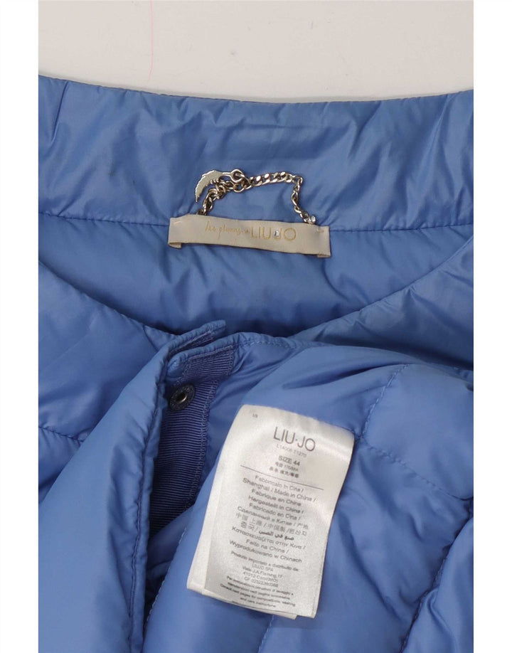 Chaqueta Acolchada De Manga Corta Mujer Liu Jo IT 44 Azul Medio Poliamida