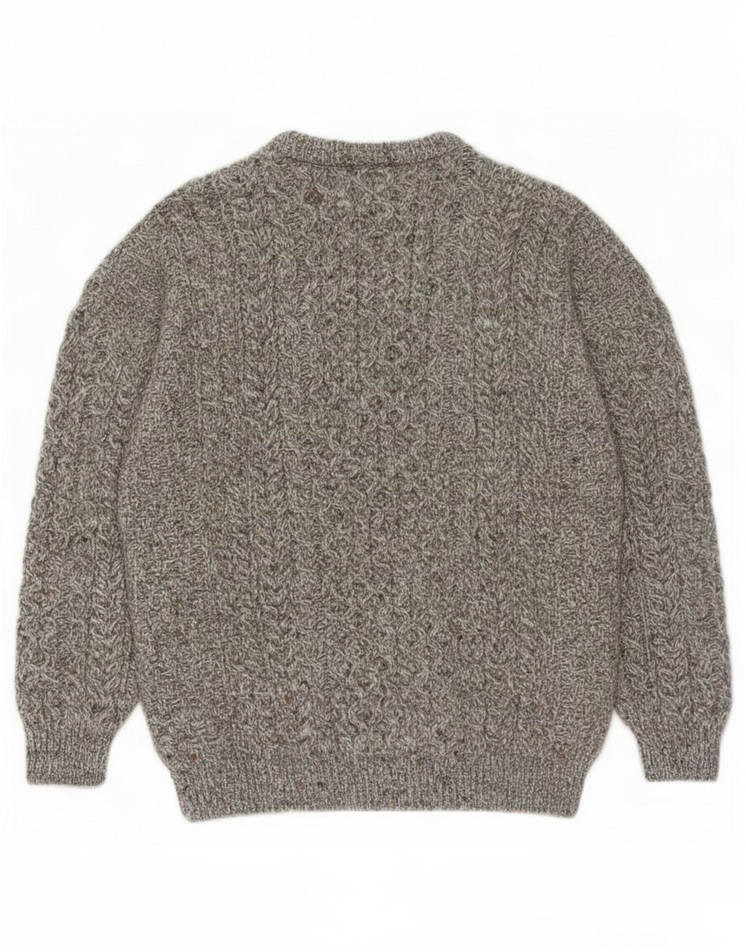 Carraig Donn Jersey para hombre de lana virgen gris medio