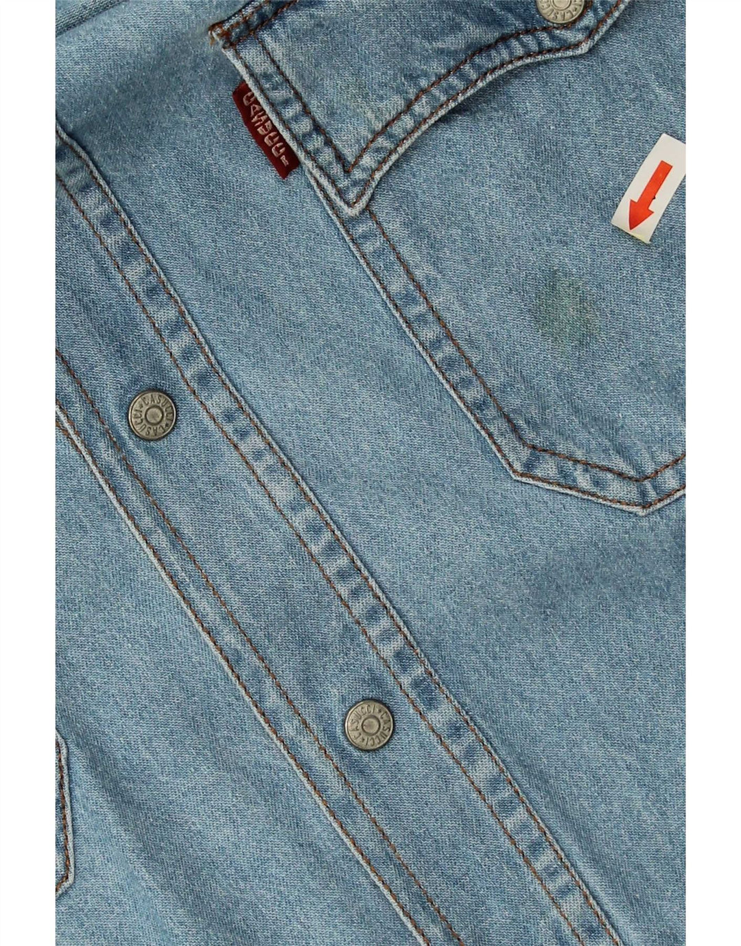 Camisa Vaquera Casucci Hombre Algodón Azul Medio