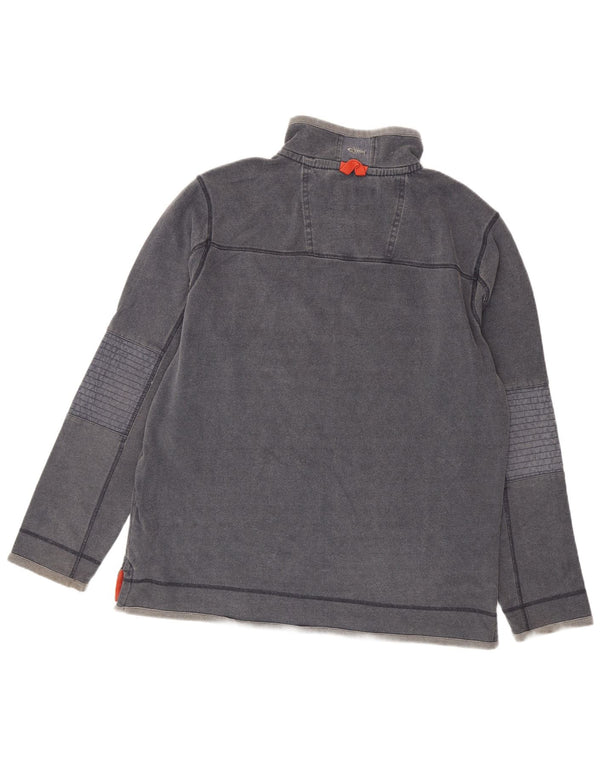 Weird Fish - Sudadera con cuello y cremallera para hombre, talla grande, algodón, color azul marino