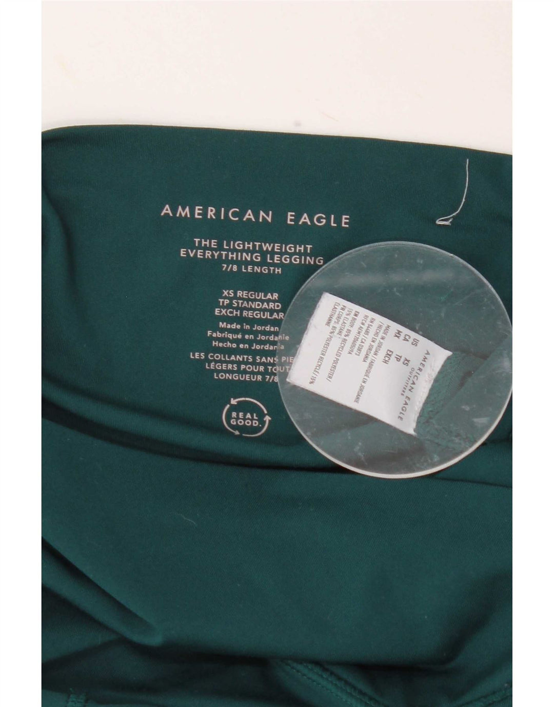 American Eagle Leggings para mujer UK 4 XS Verde Poliéster