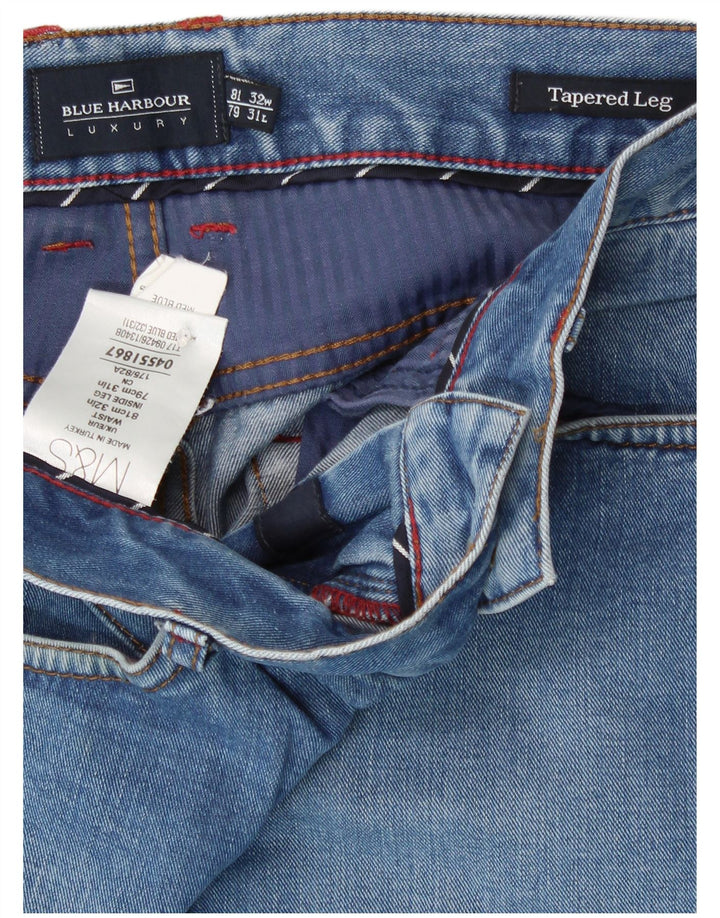 Marks & Spencer Vaqueros cónicos azules Harbor para hombre W32 L31 Algodón azul
