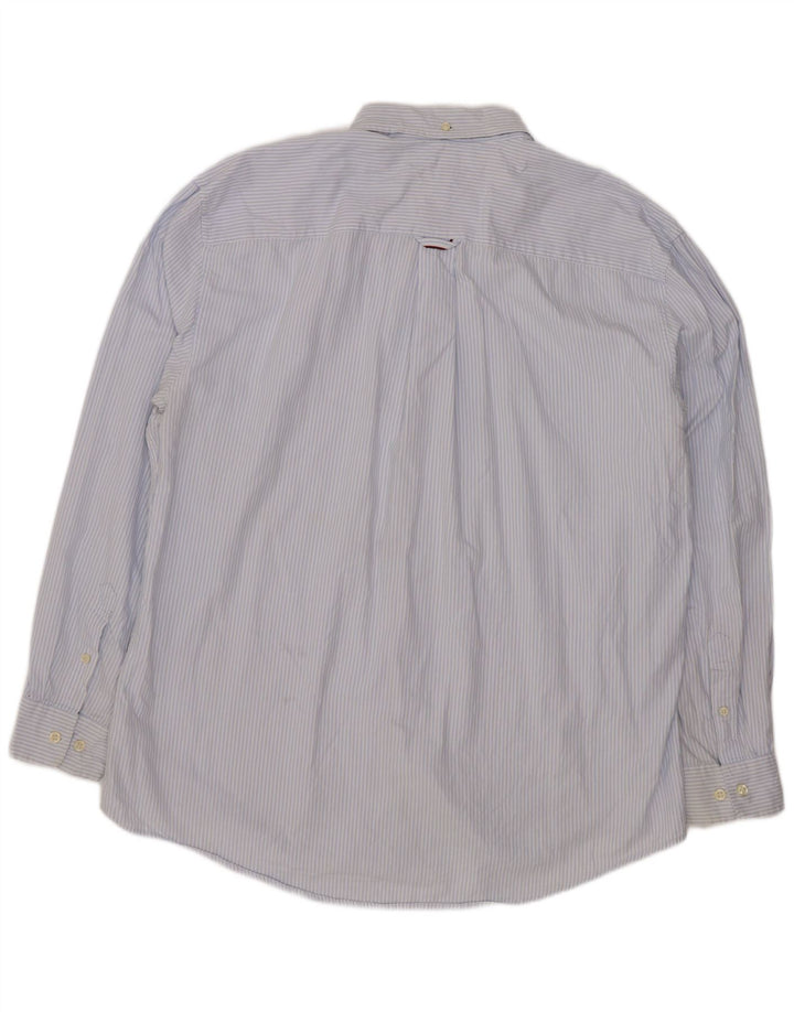 Tommy Hilfiger Camisa para hombre 2XL Algodón a rayas azules