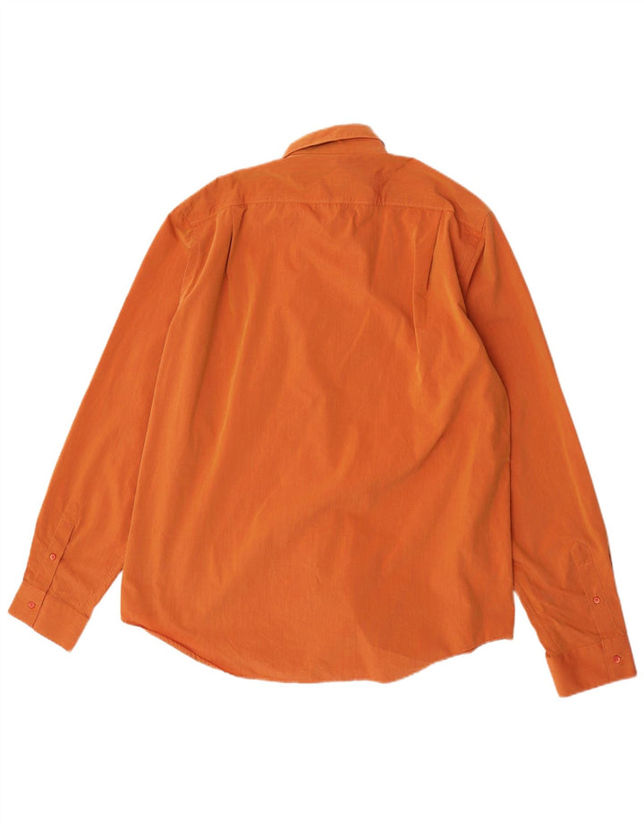 Camisa Hugo Boss Hombre Grande Naranja Algodón