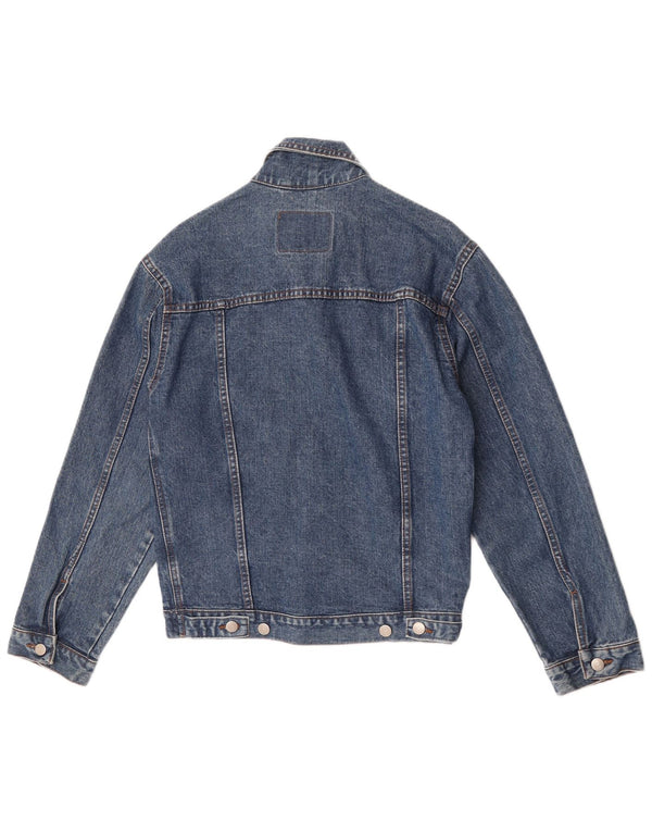 Vintage mujer chaqueta de mezclilla Reino Unido 10 azul pequeño