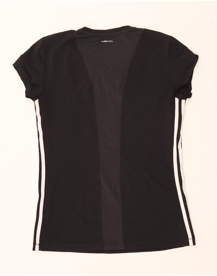 ADIDAS Mujer Climacool Camiseta Top UK 12/14 Mediano Negro