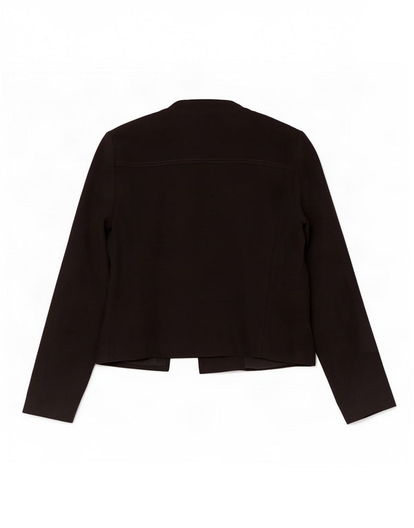 Marks & Spencer Chaqueta tipo blazer con cremallera completa para mujer UK 40 Mediana Poliéster negro