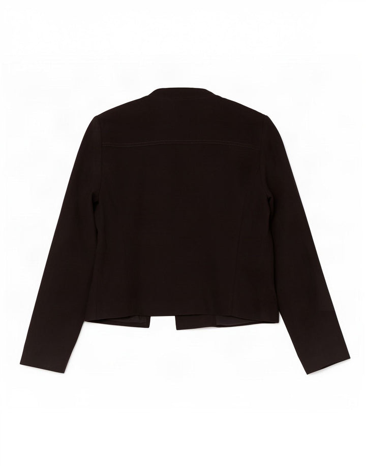 Marks & Spencer Chaqueta tipo blazer con cremallera completa para mujer UK 40 Mediana Poliéster negro