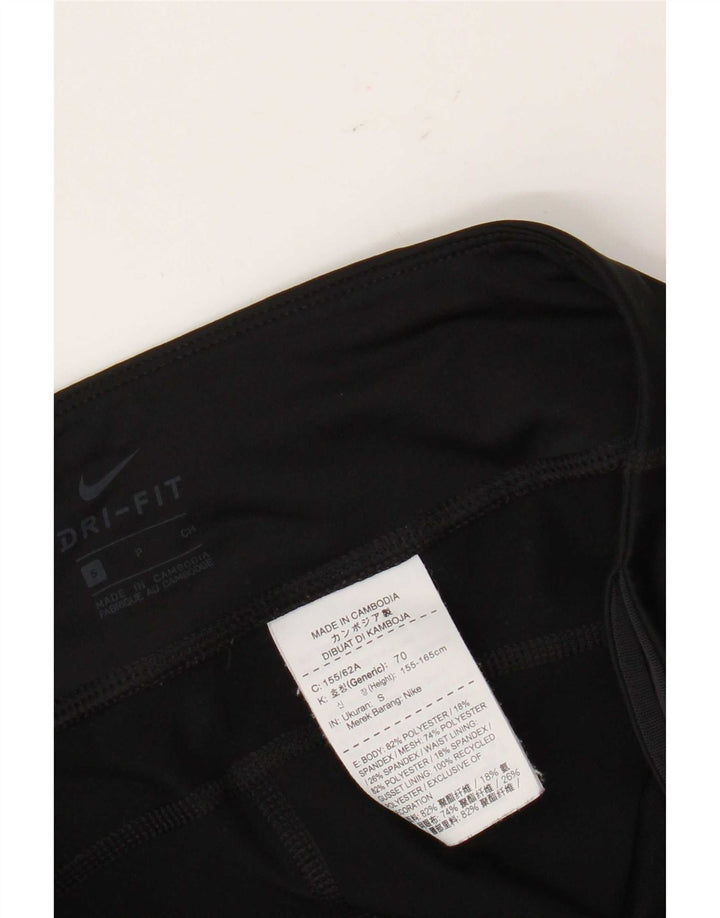 Nike Climalite Capri Leggings para mujer UK 10 Pequeño Poliéster negro