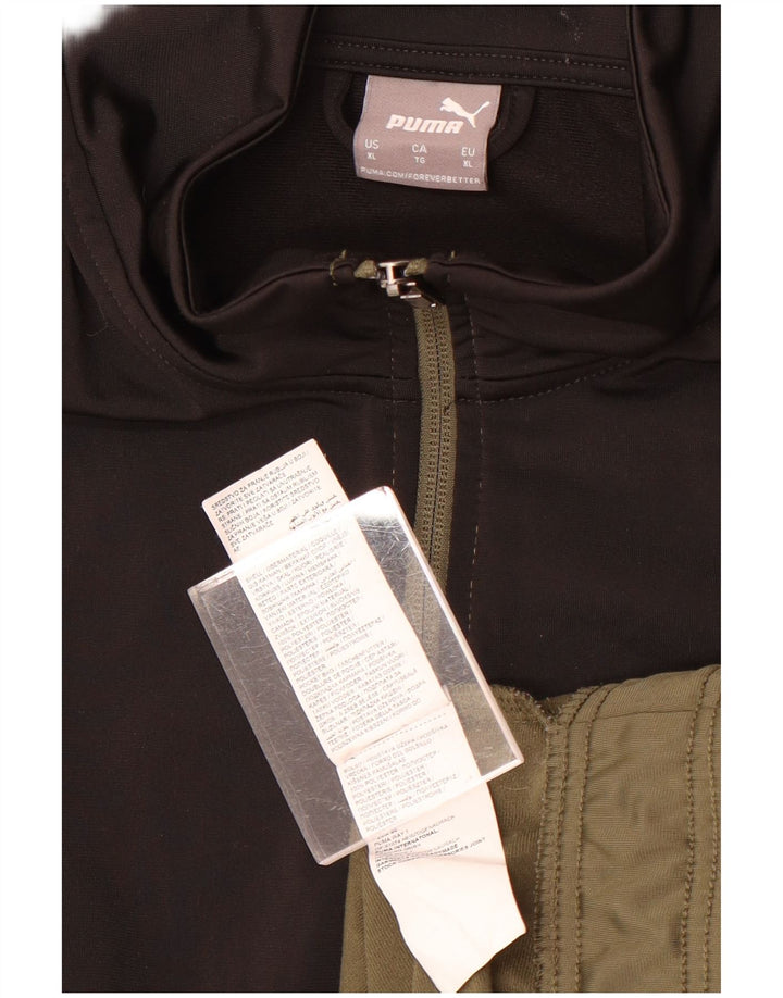 Puma Hombre Chándal Top Jacket XL Caqui Colorblock Poliéster