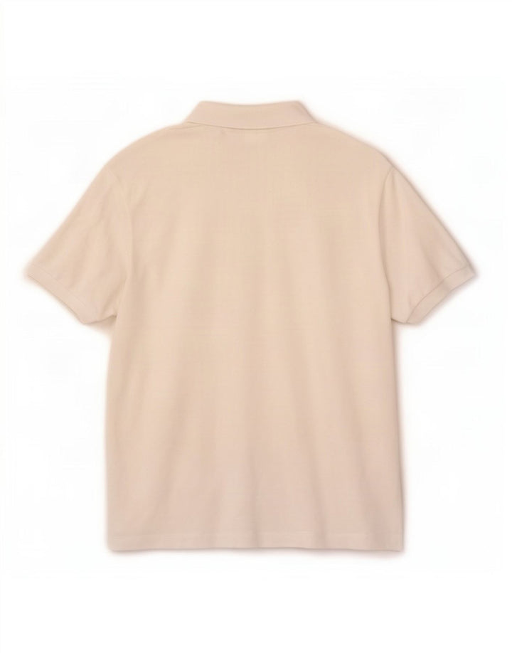 Lacoste Polo para hombre talla 3 pequeño algodón blanco