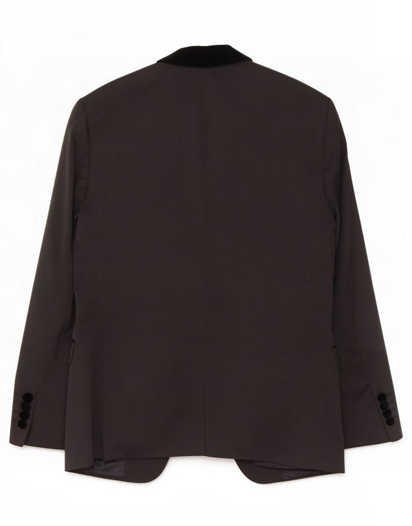 Gioberti Chaqueta tipo blazer con 1 botón para hombre EU 46 Small Viscosa negra