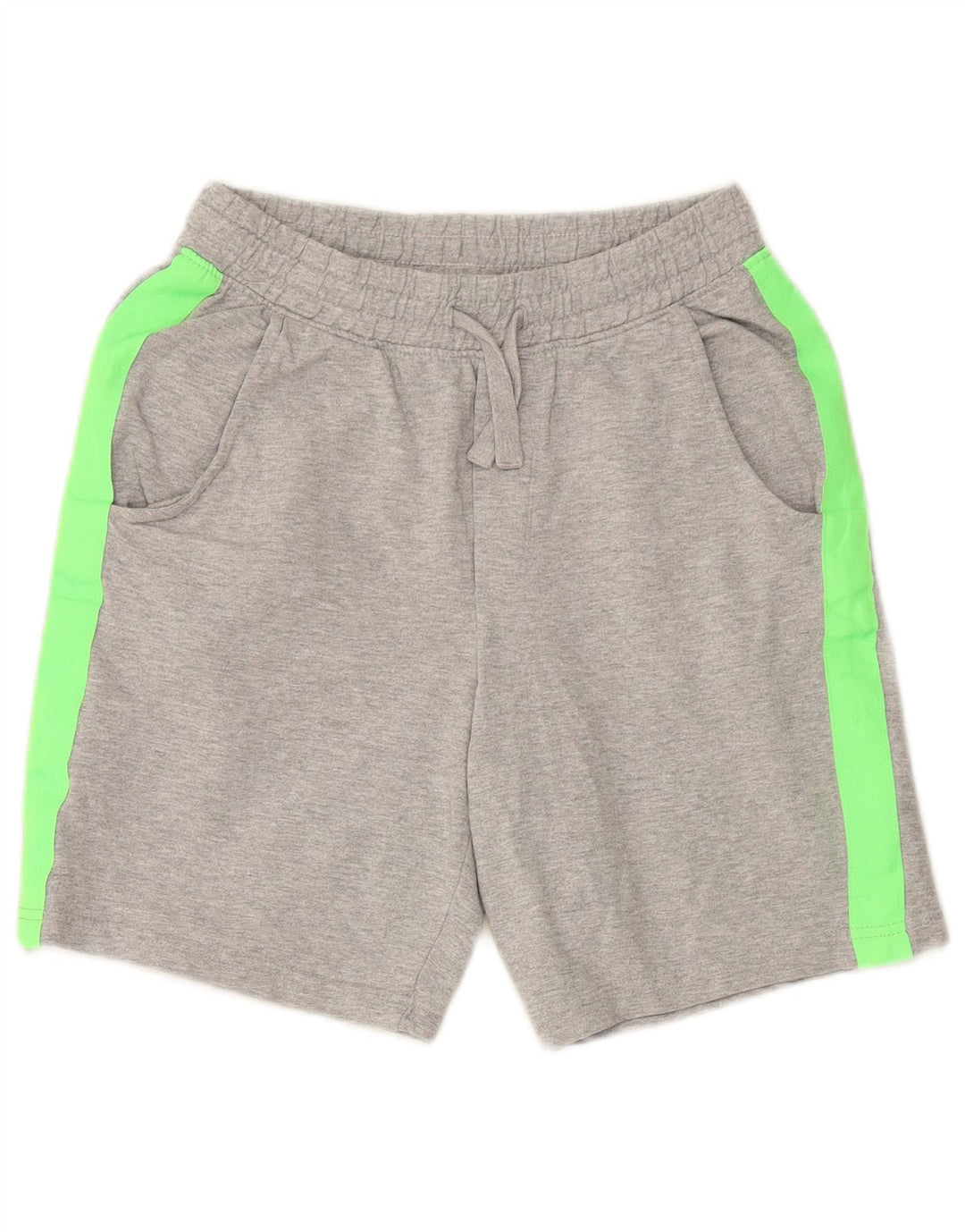 BENETTON Pantalones cortos deportivos para niños 11-12 años 2XL Algodón gris color block
