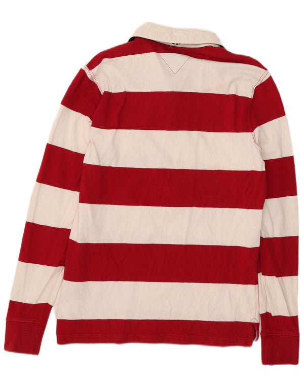 Tommy Hilfiger Polo De Rugby De Corte Vintage para Hombre Pequeño Rojo A Rayas