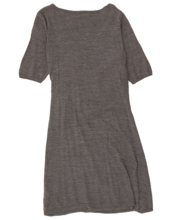 Phase Eight Vestido tipo jersey de manga corta con lazo frontal para mujer UK 40 Gris medio
