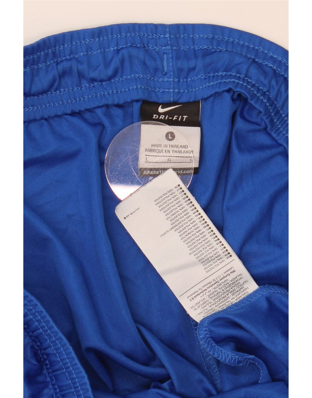 NIKE Pantalones cortos deportivos Dri Fit para hombre, poliéster azul grande