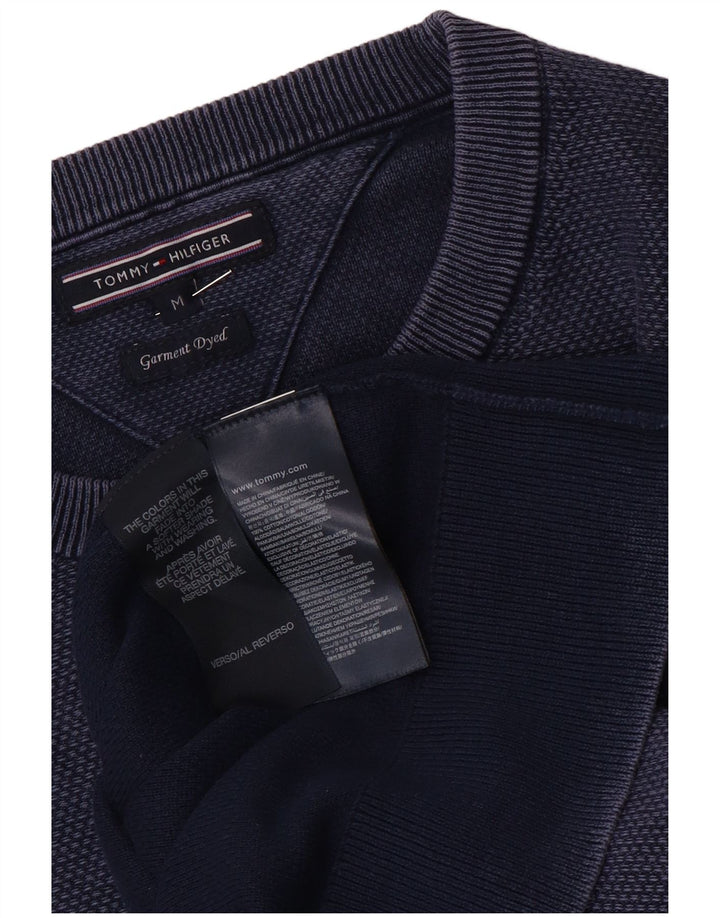Tommy Hilfiger Jersey con cuello redondo para hombre, color azul marino mediano