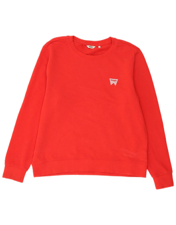 Wrangler Hombre Sudadera Jumper Large Rojo Algodón