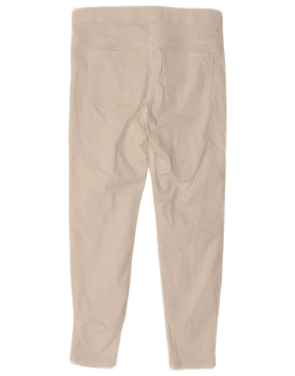 Marks & Spencer Pantalones Casuales Cortos para Mujer UK 12 Medium W30 L25 Blanco