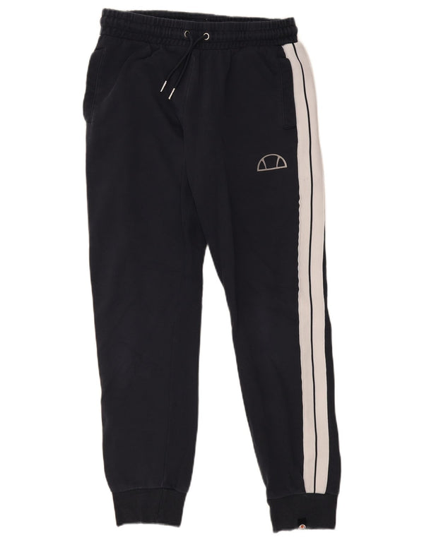 Ellesse Hombre Pantalones De Chándal Joggers Medium Azul Marino Colorblock Algodón