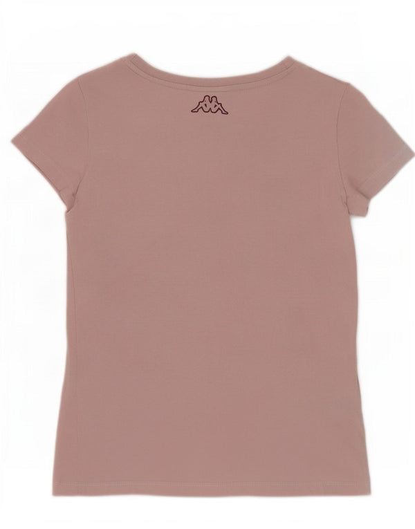 Kappa Camiseta gráfica para mujer Top UK 10 Small Pink Cotton