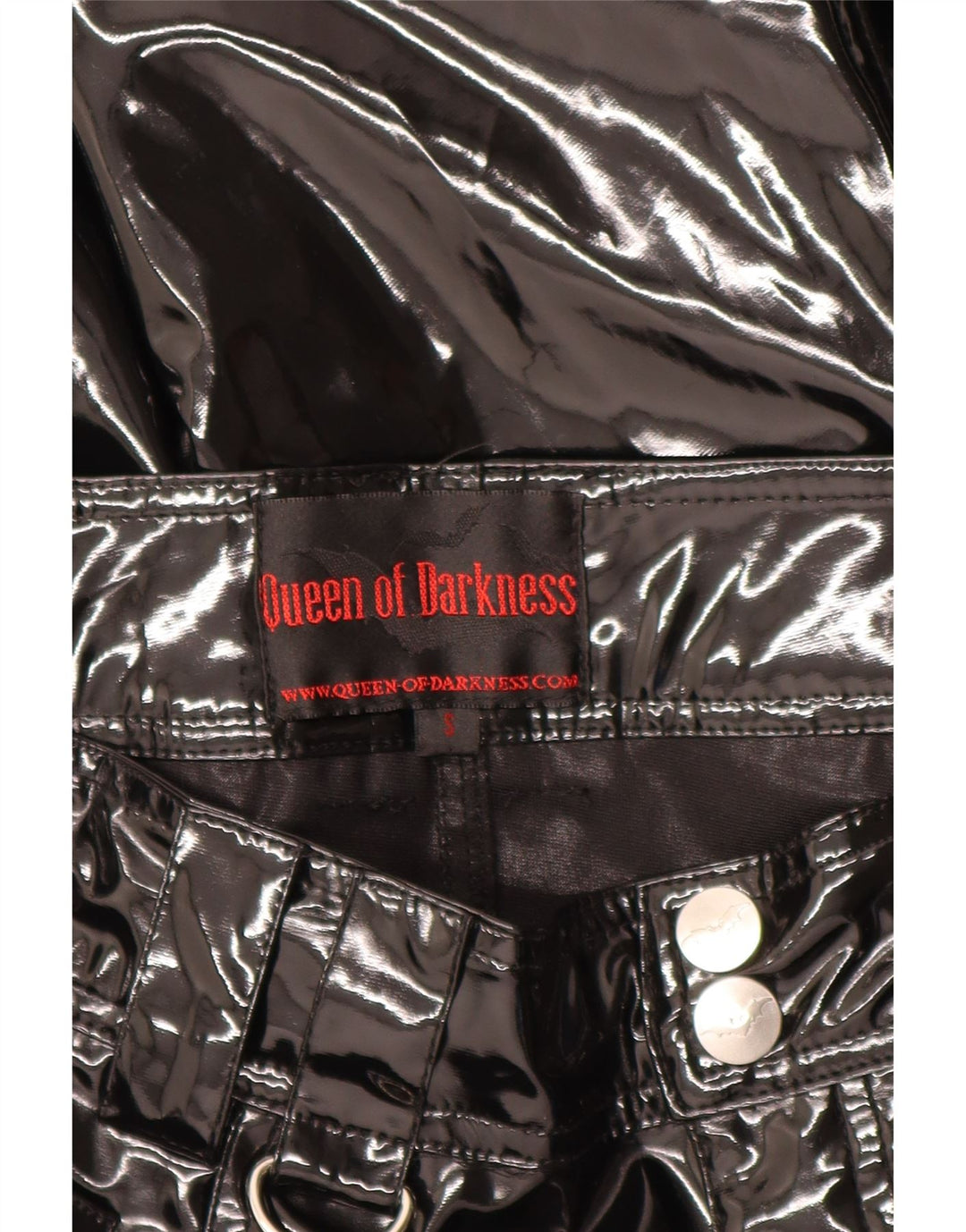 QUEEN OF DARKNESS Falda Maxi Acampanada para Mujer Pequeña W28 Negro Gótico