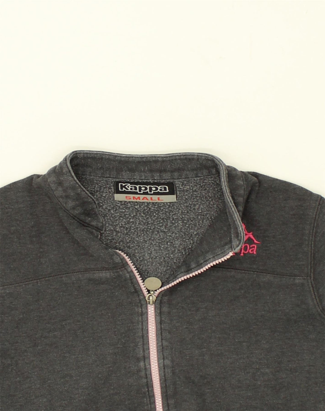 KAPPA Womens Tracksuit Top Jacket UK 8 Small Grey Cotton | Vintage Kappa | Thrift | Second-Hand Kappa | Used Clothing | Messina Hembry 