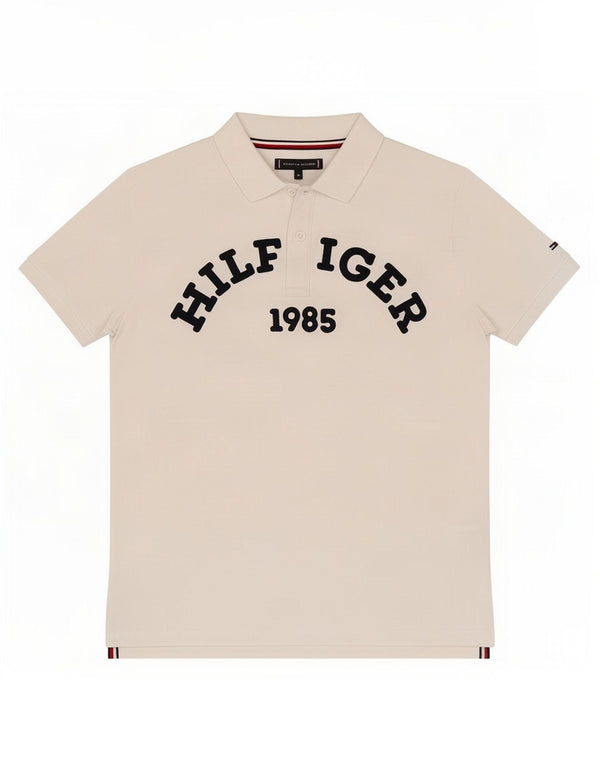 Tommy Hilfiger Polo gráfico para niños 13-14 años Algodón blanco