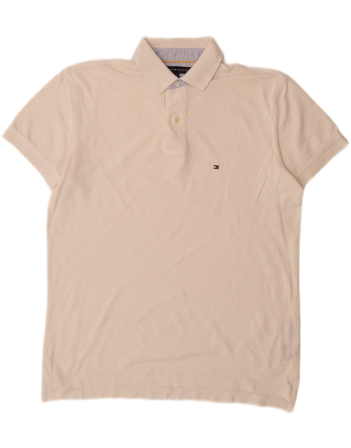 Polo Tommy Hilfiger Hombre Algodón Blanco Mediano