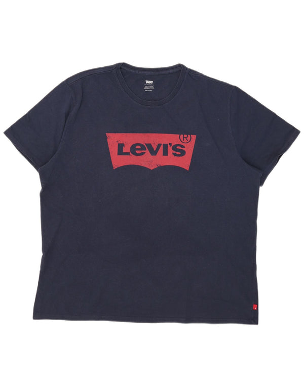 Levi's Camiseta gráfica para hombre Top 2XL Algodón azul marino