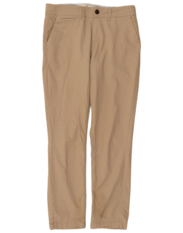 Fat Face Devon Slim Chino Pantalones para Mujer UK 10 Small W32 L28 Algodón Beige