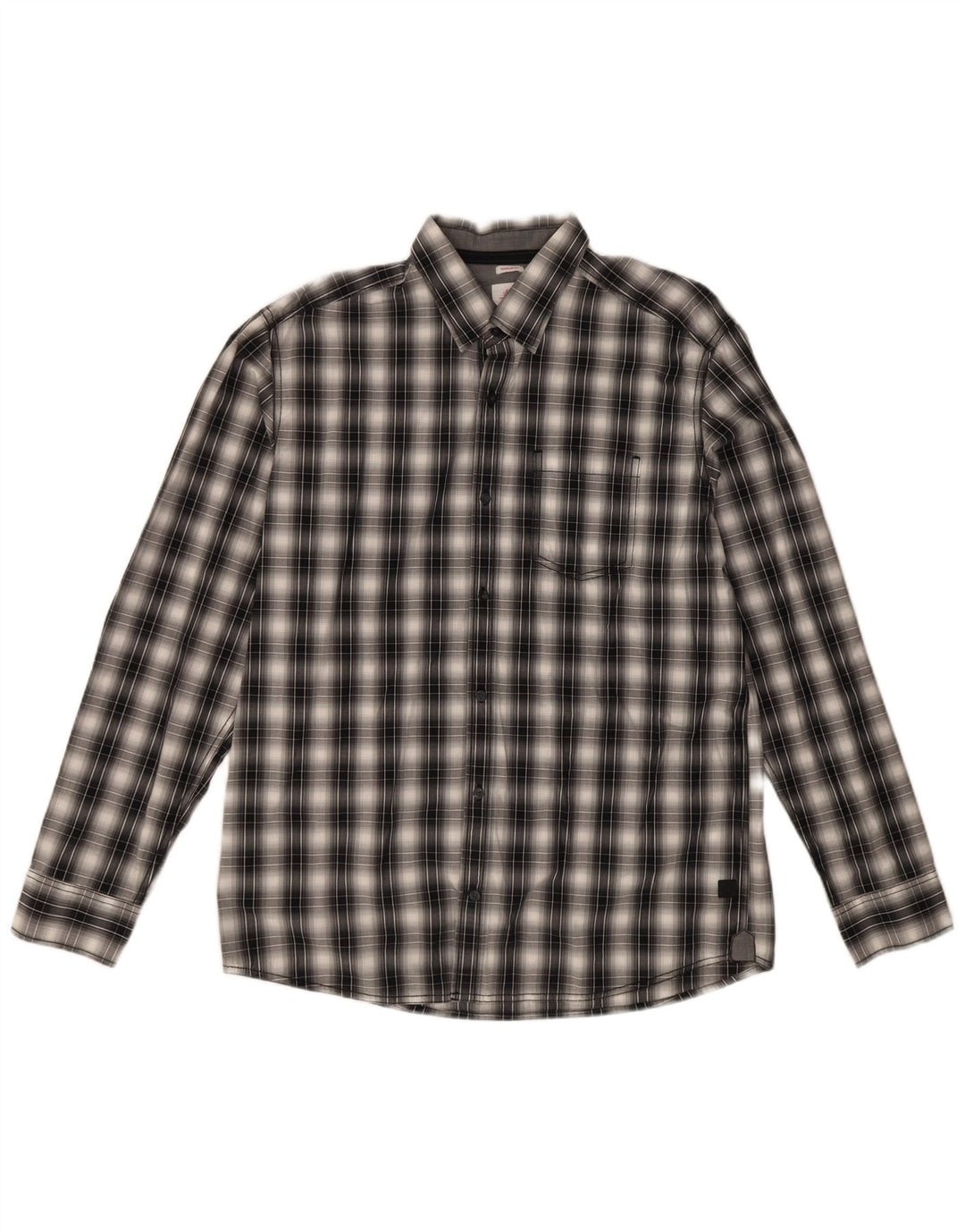 S.Oliver Camisa Regular Fit De Algodón A Cuadros Negro Grande Para Hombre