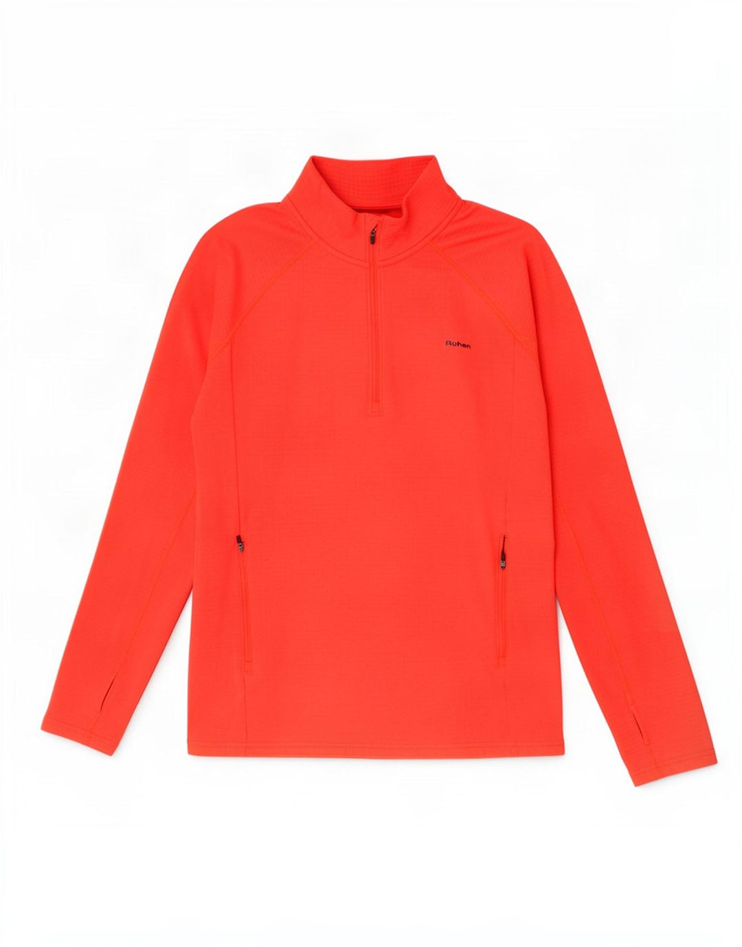 Rohan Mens Zip Neck Jersey Chándal Top Grande Poliéster Rojo